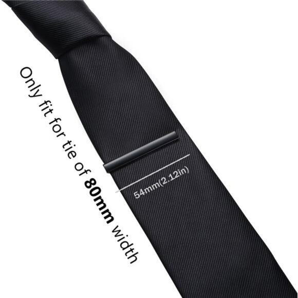 Mens Steel Tie Clip Bar Classic Metal Tie Pin for Business Suit Wedding Gift - Picture 4 of 8